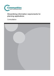 Streamlining information requirements for planning applications - consultation