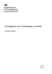 Investigation into overheating in homes. Literature review