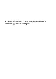 A quality local development management service - technical appendix to final report