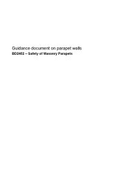 Guidance document on parapet walls. BD2452 - Safety of masonry parapets