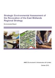 Strategic environmental assessment of the revocation of the East Midlands regional strategy - environmental report (consultation)