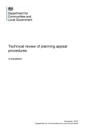 Technical review of planning appeal procedures - consultation