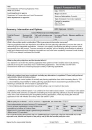 Decentralisation of planning application fees - impact assessment