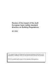 Review of the impact of the draft European basic safety standard directive on Building Regulations: BD 2849