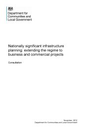 Nationally significant infrastructure planning: extending the regime to business and commercial projects - consultation