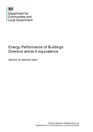 Energy Performance of Buildings Directive article 8 equivalence. Second UK biennial report