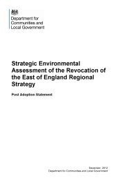 Strategic environmental assessment of the revocation of the East of England regional strategy - post adoption statement