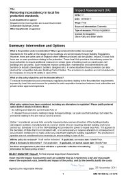 Removing inconsistency in local fire protection standards