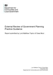 External review of Government planning practice guidance