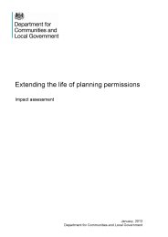 Extending the life of planning permissions - impact assessment