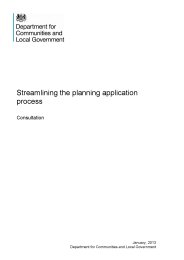 Streamlining the planning application process - consultation