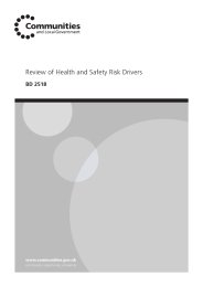 Review of health and safety risk drivers - BD 2518