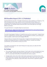 English housing survey bulletin - issue 8