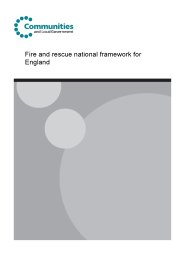 Fire and rescue national framework for England