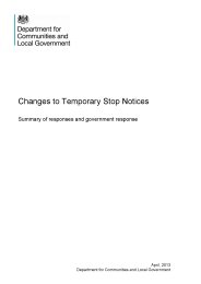 Changes to temporary stop notices - summary of responses and government response