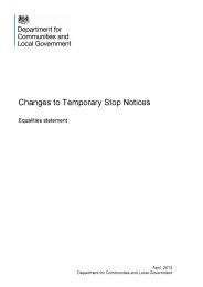 Changes to temporary stop notices - equalities statement
