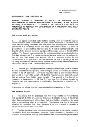 B1 (means of warning and escape) of Part B (Fire safety) of Schedule 1 to the Building regulations 2010 (as amended), in respect of conversion of a property into self contained flats