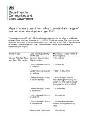 Maps of areas exempt from office to residential change of use permitted development right 2013