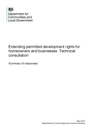 Extending permitted development rights for homeowners and businesses - technical consultation: summary of responses