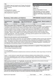 Impact assessment for the Building, approved inspectors and charges (amendment) regulations 2013: authorisation of new extended competent person schemes