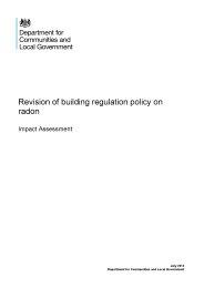 Revision of building regulation policy on radon - impact assessment