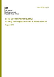 Local environmental quality - valuing the neighbourhood in which we live