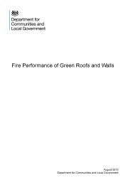 Fire performance of green roofs and walls