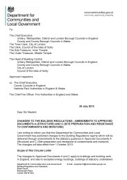 Changes to the Building Regulations - amendments to Approved Documents A (Structure) and C (Site preparation and resistance to contaminants and moisture)