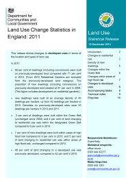 Land use change statistics in England: 2011