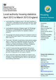 Local authority housing statistics: April 2012 to March 2013 England