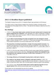 English housing survey bulletin - issue 10