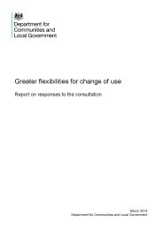 Greater flexibilities for change of use - report on responses to the consultation