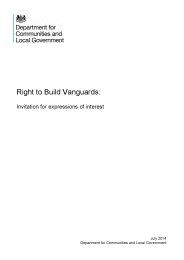 Right to build vanguards: invitation for expressions of interest