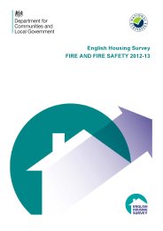 English housing survey - fire and fire safety 2012-13