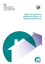 English housing survey - energy efficiency of English housing 2012