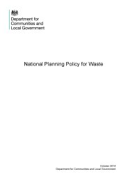 National planning policy for waste