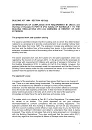 Requirement B1 (Means and warning of escape) in Part B (Fire safety) of Schedule 1 to the Building Regulations 2010 (as amended) in respect of side extension