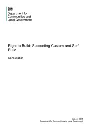 Right to build: supporting custom and self build. Consultation