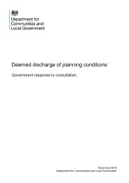 Deemed discharge of planning conditions - Government response to consultation