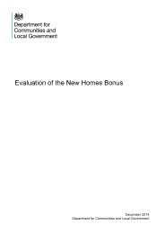 Evaluation of the new homes bonus