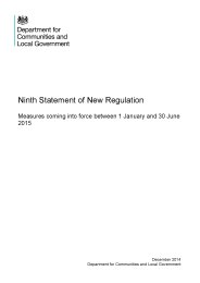 Ninth statement of new regulation - measures coming into force between 1 January and 30 June 2015 (SNR9)