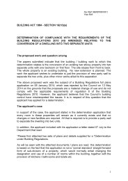 Requirements of the Building Regulations 2010 (as amended) relating to the conversion of a dwelling into two separate units