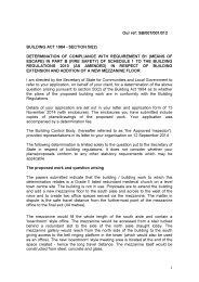 Requirement B1 (Means of escape) in Part B (Fire safety) of Schedule 1 to the Building Regulations 2010 (as amended) in respect of building extension and addition of a new mezzanine floor