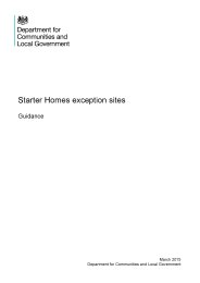 Starter homes exception sites - guidance