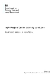 Improving the use of planning conditions - government response to consultation