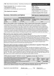 Major infrastructure planning - streamlining consenting process: impact assessment