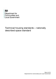 Technical housing standards - nationally described space standard