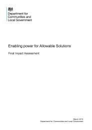 Enabling power for allowable solutions: Final impact assessment