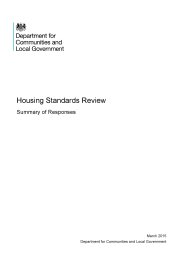 Housing standards review - summary of responses (2014 consultation)