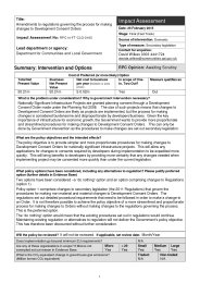 Amendments to regulations governing the process for making changes to development consent orders